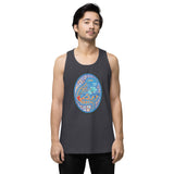 Dino Agate Blue Design Men’s premium tank top