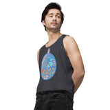 Dino Agate Blue Design Men’s premium tank top