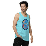 Dino Agate Blue Design Men’s premium tank top