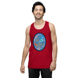 Dino Agate Blue Design Men’s premium tank top