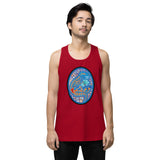 Dino Agate Blue Design Men’s premium tank top