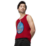 Dino Agate Blue Design Men’s premium tank top