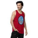 Dino Agate Blue Design Men’s premium tank top