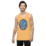 Dino Agate Blue Design Men’s premium tank top