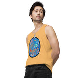 Dino Agate Blue Design Men’s premium tank top