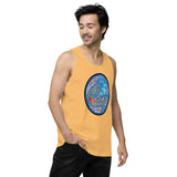 Dino Agate Blue Design Men’s premium tank top