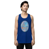 Dino Agate Blue Design Men’s premium tank top