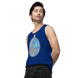 Dino Agate Blue Design Men’s premium tank top