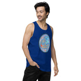 Dino Agate Blue Design Men’s premium tank top