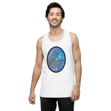 Dino Agate Blue Design Men’s premium tank top