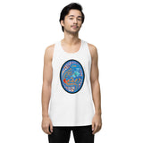 Dino Agate Blue Design Men’s premium tank top