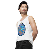 Dino Agate Blue Design Men’s premium tank top