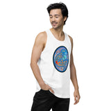 Dino Agate Blue Design Men’s premium tank top