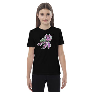 Purple Turtle Agate Design Kids T-Shirt