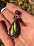 Labradorite Copper Pendant