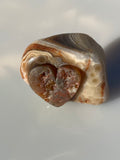 Lake Superior Agate Heart and Flower Carving 2.1oz.