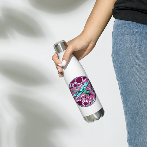 Dragonfly Agate Design Stainless Steel Water Bottle