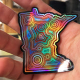 3" Holographic Minnesota Sticker