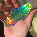 4" Holographic Walleye Sticker Sticker