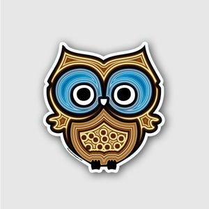 3" Owl Sticker Die Cut