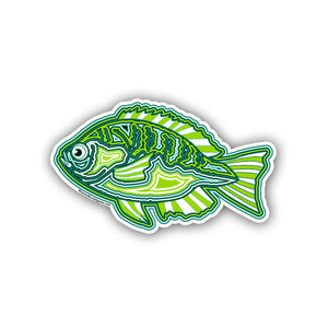 3" Sunfish Sticker Green