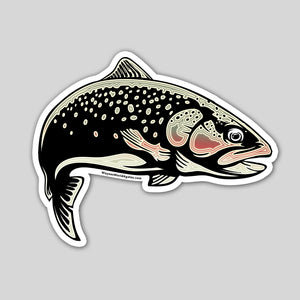 2.8" x 2.2" Rainbow Trout Sticker Dark