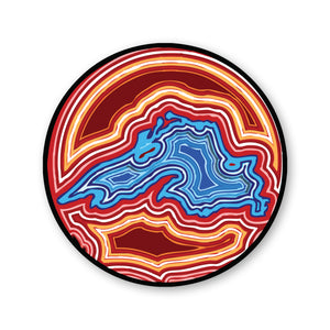 5" Lake Superior Sticker (Red)