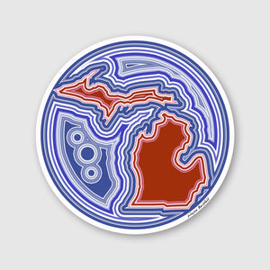 5" Michigan Agate Sticker