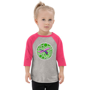 Dragonfly agate Toddler baseball shirt