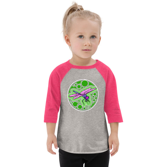 Dragonfly agate Toddler baseball shirt