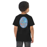 Dino Agate Blue Design Toddler jersey t-shirt