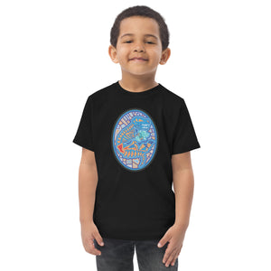 Dino Agate Blue Design Toddler jersey t-shirt