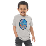 Dino Agate Blue Design Toddler jersey t-shirt