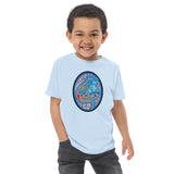 Dino Agate Blue Design Toddler jersey t-shirt