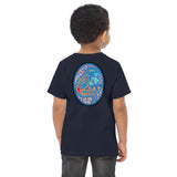 Dino Agate Blue Design Toddler jersey t-shirt