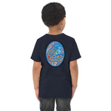 Dino Agate Blue Design Toddler jersey t-shirt