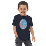 Dino Agate Blue Design Toddler jersey t-shirt