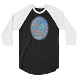 Dino Agate Design 3/4 sleeve raglan shirt