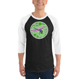 Dragonfly 3/4 sleeve raglan shirt