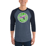 Dragonfly 3/4 sleeve raglan shirt