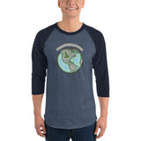 Wayne's World Agates Globe 3/4 sleeve raglan shirt