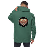 Heart Lake Superior Agate Unisex fleece zip up hoodie