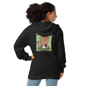 Morel Forest Agate Design Unisex fleece zip up hoodie