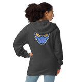 Blue Dream Owl Unisex fleece zip up hoodie