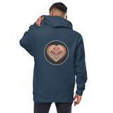 Heart Lake Superior Agate Unisex fleece zip up hoodie