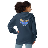 Blue Dream Owl Unisex fleece zip up hoodie