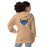 Blue Dream Owl Unisex fleece zip up hoodie