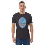 Dino Agate Blue Design Unisex organic cotton t-shirt