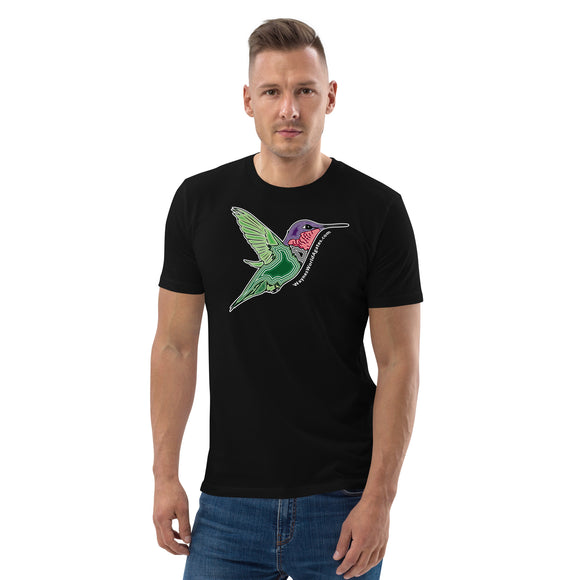 Humming Bird Design Unisex organic cotton t-shirt