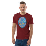 Dino Agate Blue Design Unisex organic cotton t-shirt